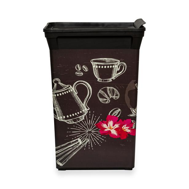  Qutu Trash Bin Coffee House Mutfak Çöp Kovası - 40 Litre