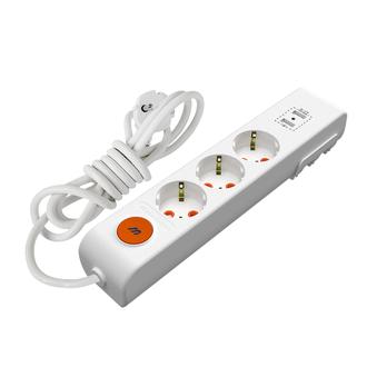 Mutlusan Ri Tech 3' lü ve USB Girişli Anahtarlı Toraklı Grup Priz - 2 mt