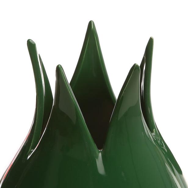  Carmen Soft Lale Vazo - Yeşil - 27x23 cm