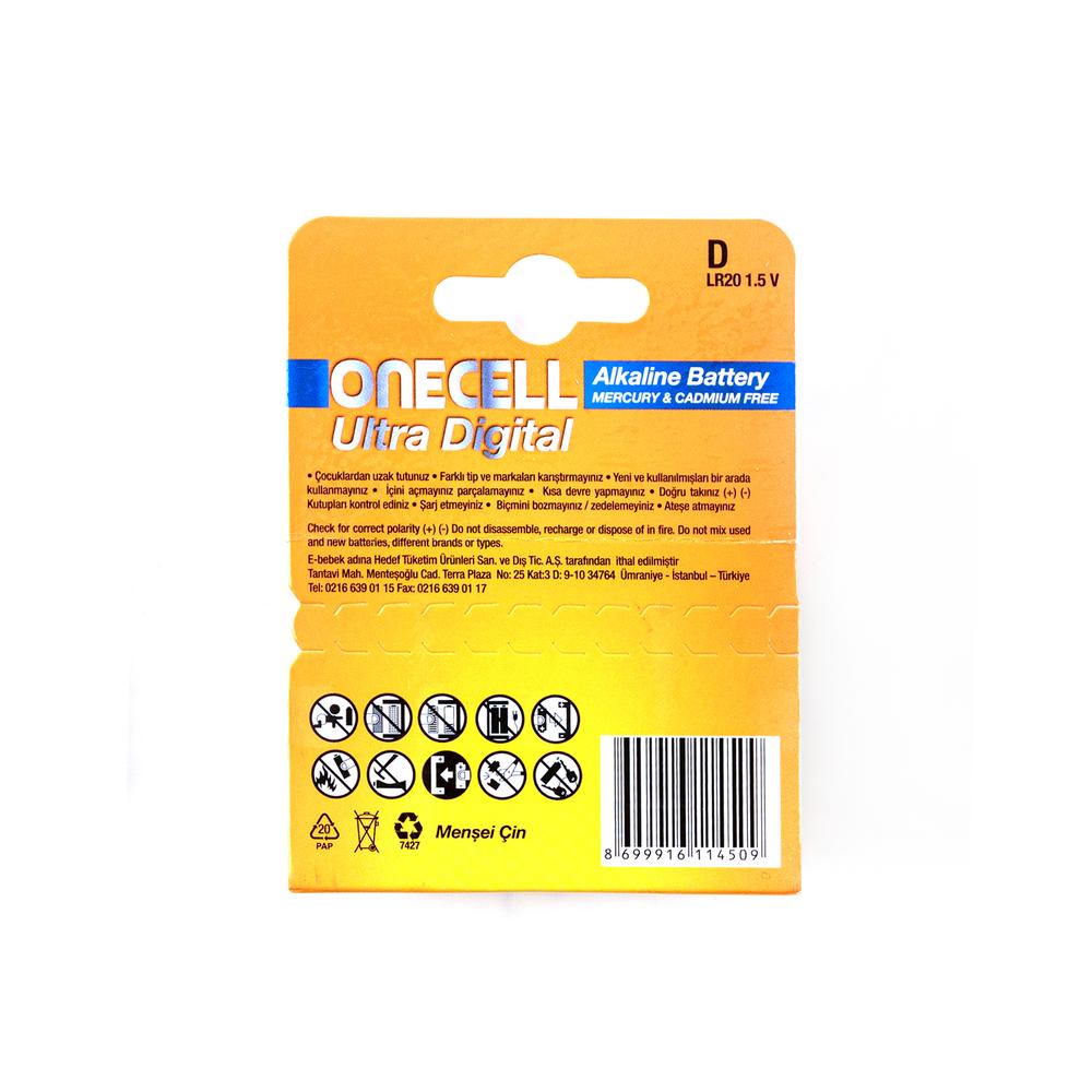 Onecell Ultra Dijital Alkalin 2'li Pil D Boy