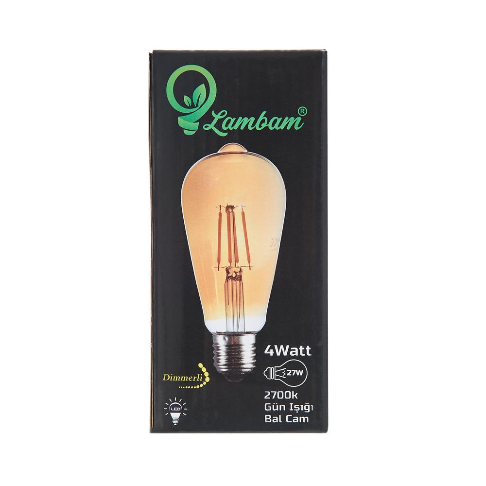  Lambam St64 4W Bal E27 Ampul - 2500K Gün Işığı
