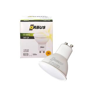 Orbus Gu10 Çanak 5Watt Led Spot Ampul - 3000K Sarı Işık