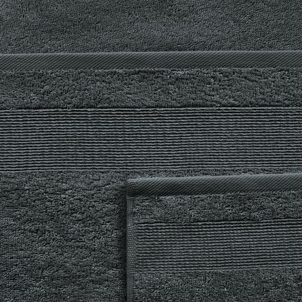  Nuvomon 2'li Havlu Seti - Antrasit - 30x50 cm + 50x80 cm