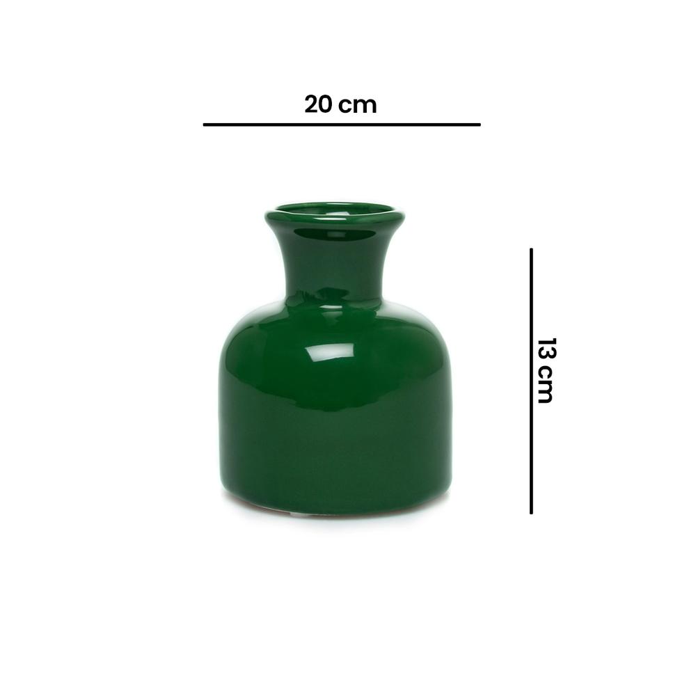  Carmen Soft Tıpa Vazo - Yeşil - 20x13 cm