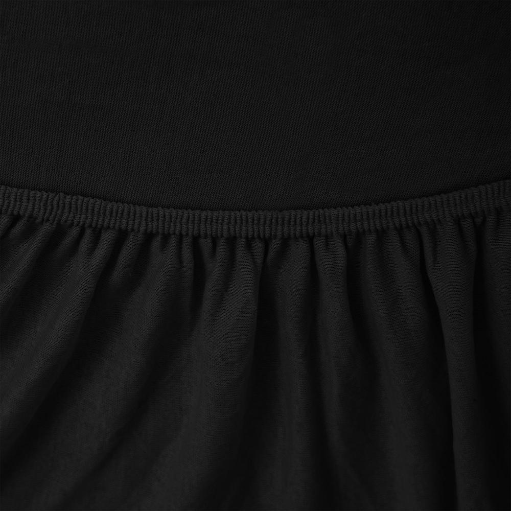  Nuvomon Çift Kişilik Penye Çarşaf Seti - Siyah - 160x200 cm + 2x(50x70) cm
