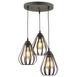  Nisa Luce Sare 3'lü Metal Avize - Siyah