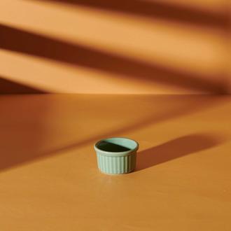 Tulu Porselen Klasik Suffle Kase - Yeşil - 6 cm