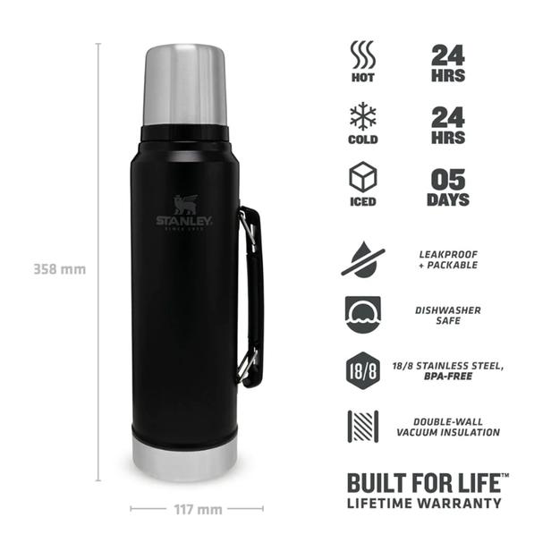  Stanley The Legendary Classic Bottle 1 lt - Matte Black