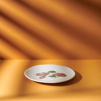 Tulu Porselen Ginkgo Pasta Tabağı - 21 cm