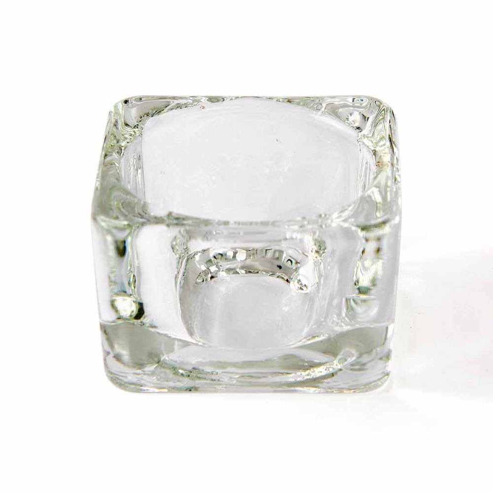  Q-Art Dekoratif Glass 5'li Tealight Mumluk - Şeffaf - 15x5 cm