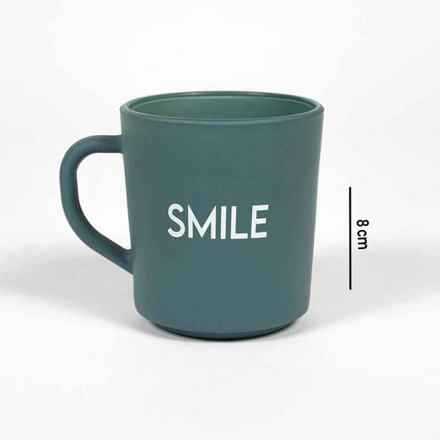 Rakle Motto Smile Kupa - Yeşil/260 ml