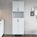  Eco Room 4 Kapaklı Orta Bölmeli Çok Amaçlı Dolap - Beyaz