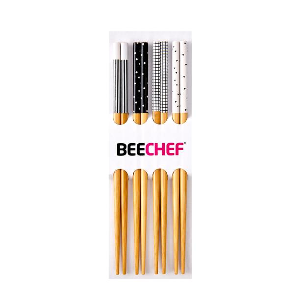  Beechef 8 Parça Bambu Chopstick - Asorti - 23 cm