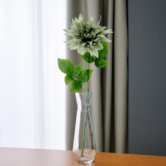 Q-Art Dekoratif Dahlia Yeşil Yapay Çiçek - 64 cm