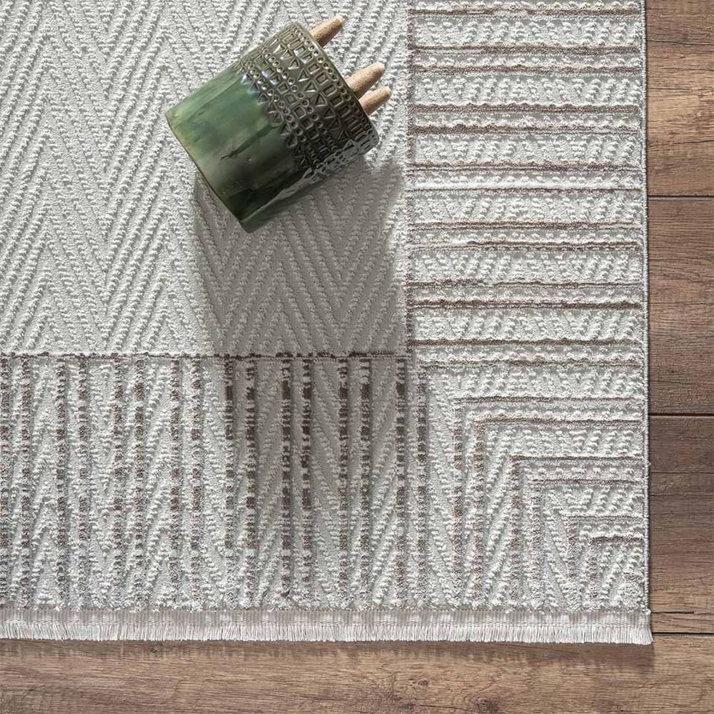  Empera Halı Terra Taffy Modern Klasik Çerçeveli Halı - Bej - 160x230 cm