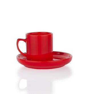 Schafer Nordic 12 Parça Kahve Fincan Seti - Kırmızı