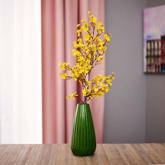 Q-Art Dekoratif Pongee Yapay Çiçek - Sarı - 101 cm
