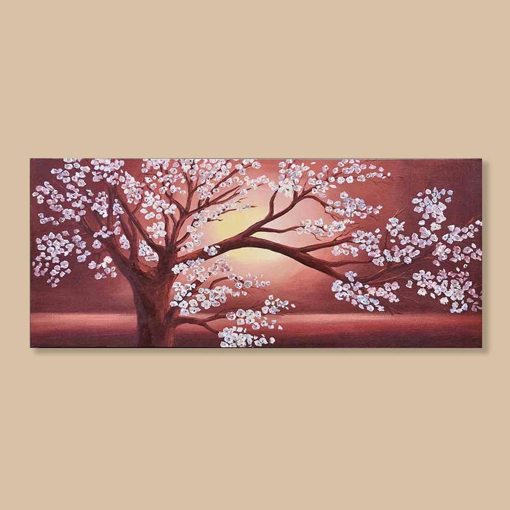  Q-Art Dekoratif Sunset Kanvas Tablo - 50x120 cm